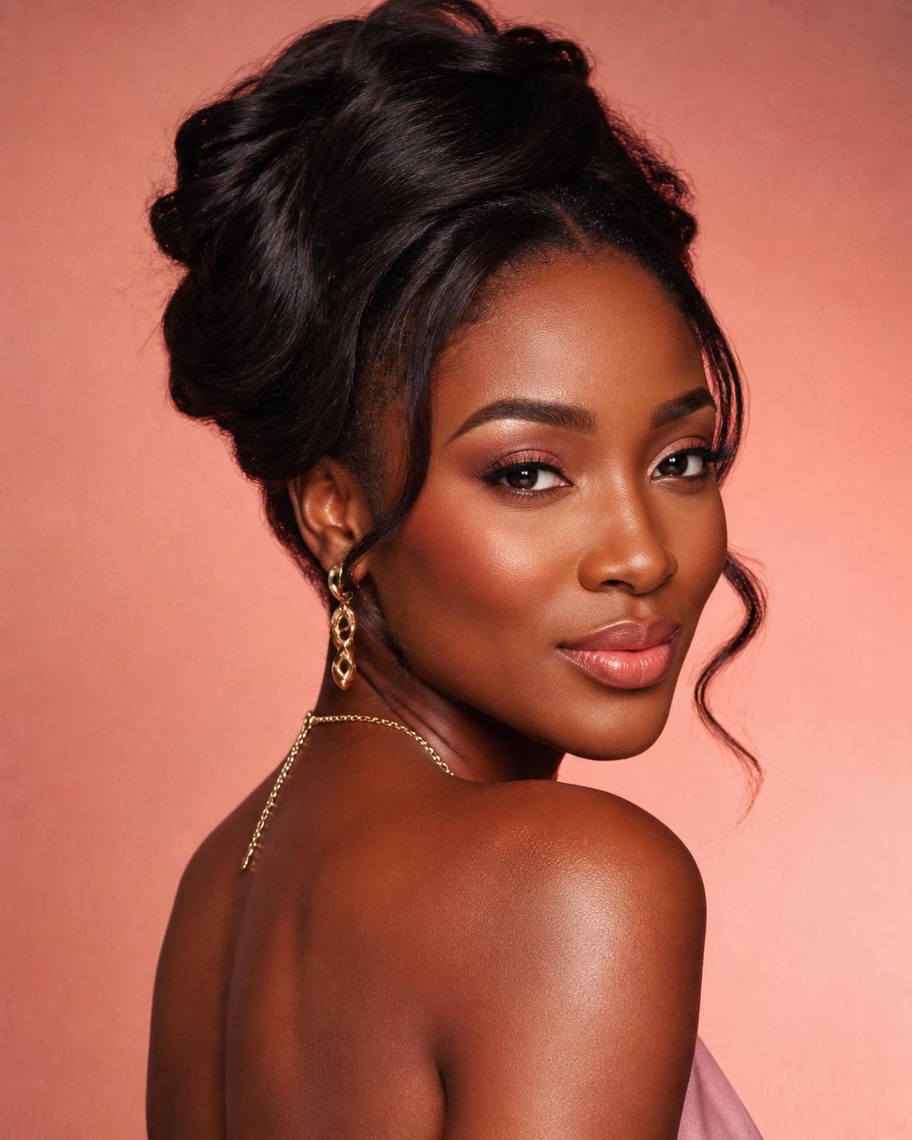 Portrait beauté d'une femme africaine élégante